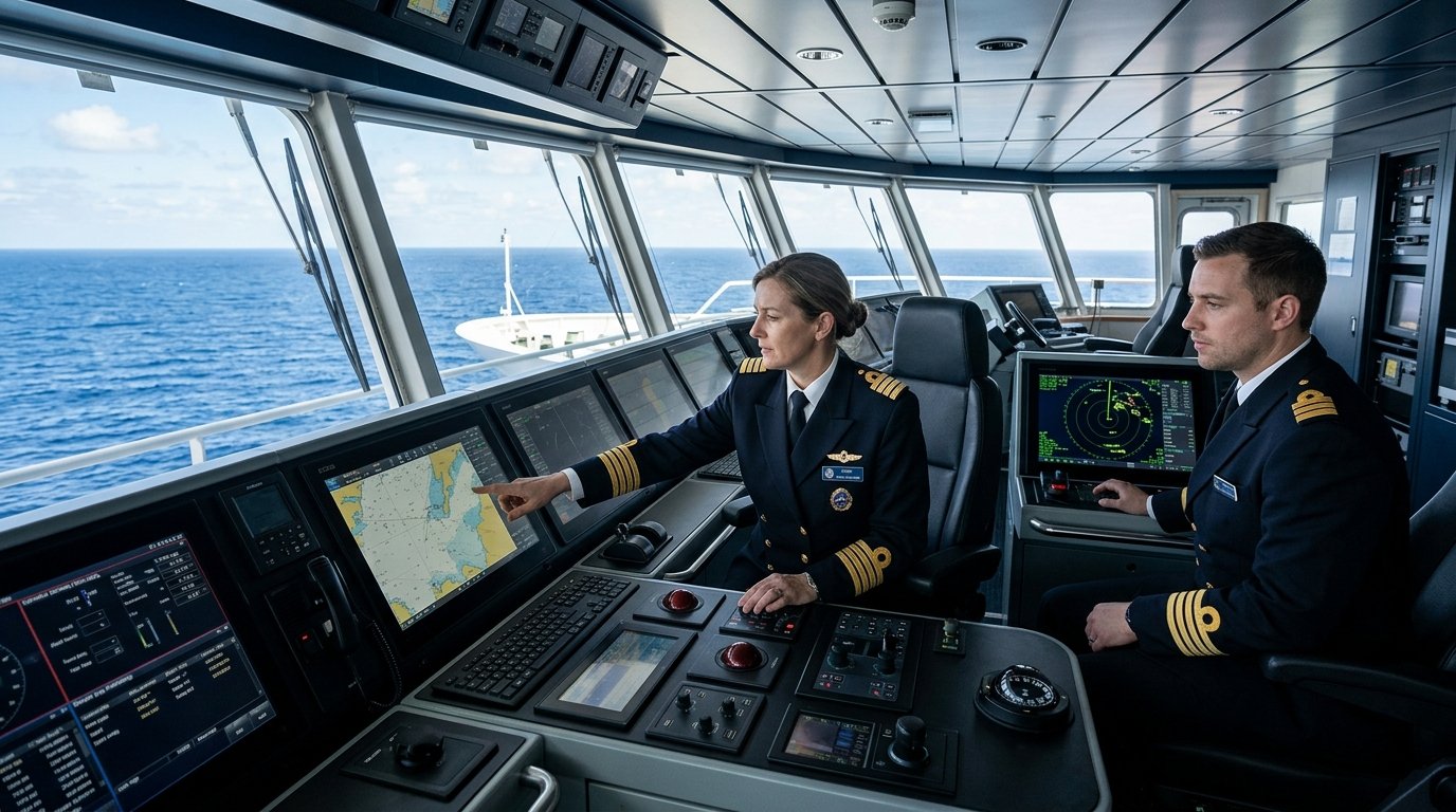 Cruise Ship Navigation Bridge Deck